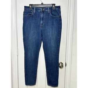 Levi's Womens 721 High Rise Skinny Jeans 33 X 28 Medium Rinse Stretch Blue Denim